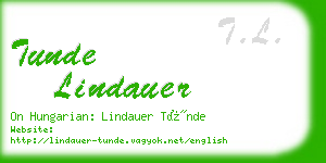 tunde lindauer business card